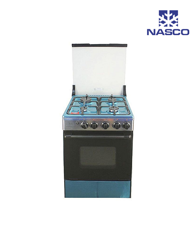 Nasco 20BME61058 Gas Cooker - 4 Burner 50X50CM Silver